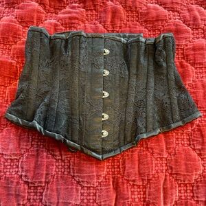 Black and Red Lace Corset by Orchard Corset